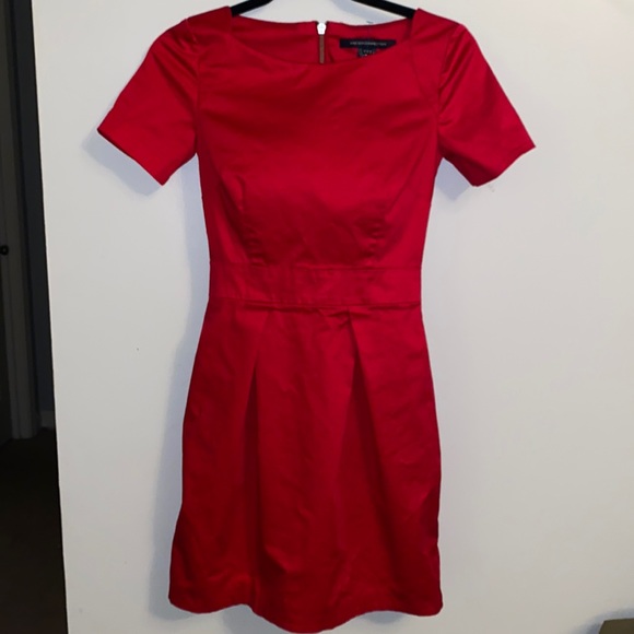 French Connection Red Dress with POCKETS - Picture 1 of 5